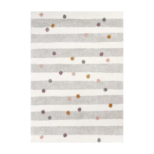 Przejdź do produktu Dywan do pokoju dziecięcego Stripes and Dots - Beżowy - Wymiary do wyboru