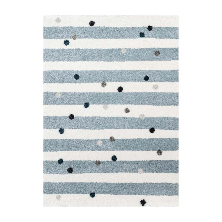 Niebieski dywan dziecięcy Stripes and Dots 160x230 cm