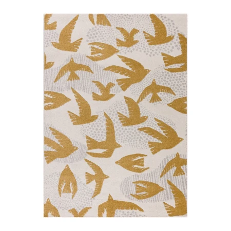 Dywan dziecięcy Yellow Birds 120x170 cm z motywem żółtych ptaszków