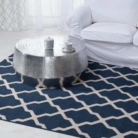 Dywan Blue Cottage Wool w minimalistycznym wnętrzu