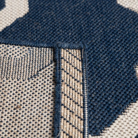 Prostokątny dywan Blue Cottage Wool w granatowej kolorystyce