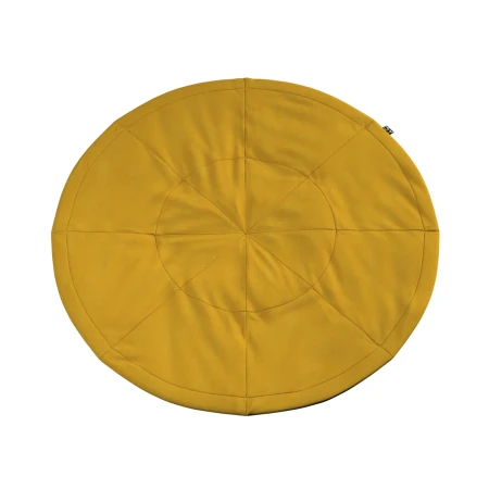 Okrągła mata do zabawy Lollipop 130 cm z musztardowego szenilu