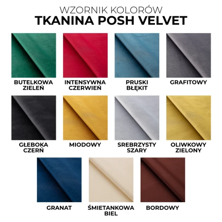 Poduszka Cyferka w tkaninie Posh Velvet w kolorze do wyboru - Wzornik kolorów