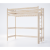 Łóżko Toledo+ w naturalnym kolorze z miejscem na biurko pod antresolą