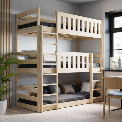 Przejdź do produktu Łóżko piętrowe 3-osobowe Cozy Nest - Wybór koloru