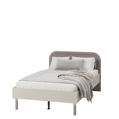Przejdź do produktu Duże łóżko Harmony II 200x120 - Kaszmir-Truflowy