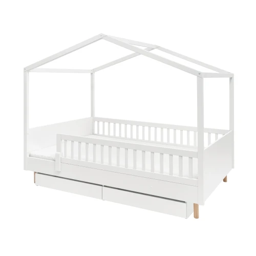 Przejdź do produktu Łóżko domek Luno Montessori 200×140 – kolor biały lub szampański
