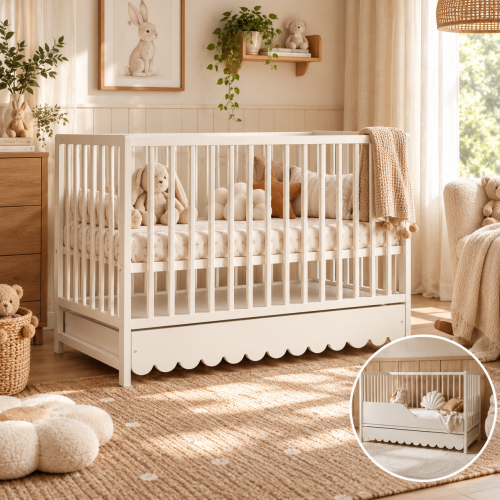Przejdź do produktu Łóżeczko-Sofa 120x60 Mimi - Białe