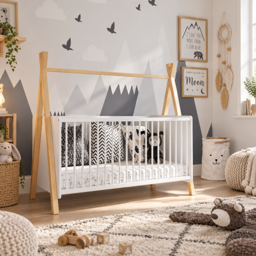 Przejdź do produktu Łóżeczko - tapczanik TIPI 140x70 - BARIERKA GRATIS!