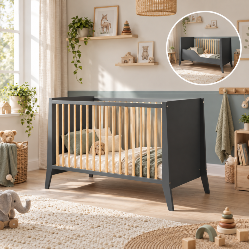 Przejdź do produktu Łóżeczko - tapczanik  BOHO antracyt