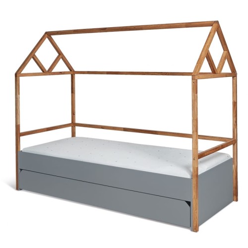 Przejdź do produktu Szare łóżko domek LOTTA