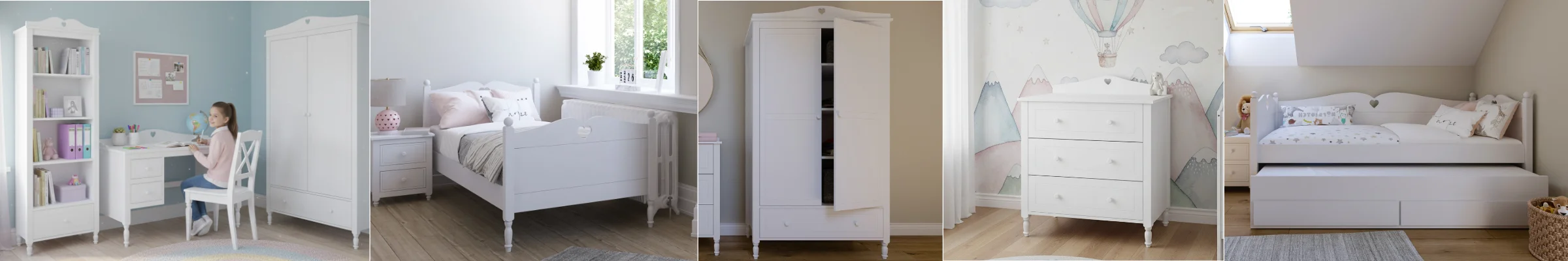 Baner kolekcji mebli BELLA - nowoczesny design do pokoju dziecka