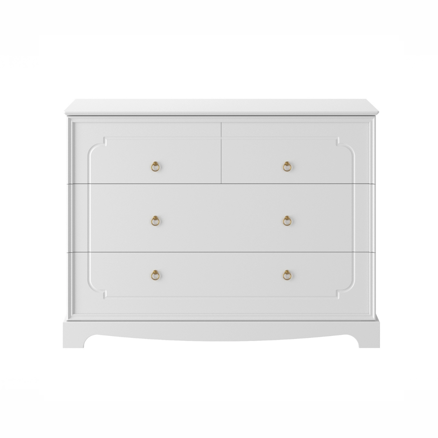 Komoda z czterema szufladami do pokoju dziecięcego, w kolorze Białym