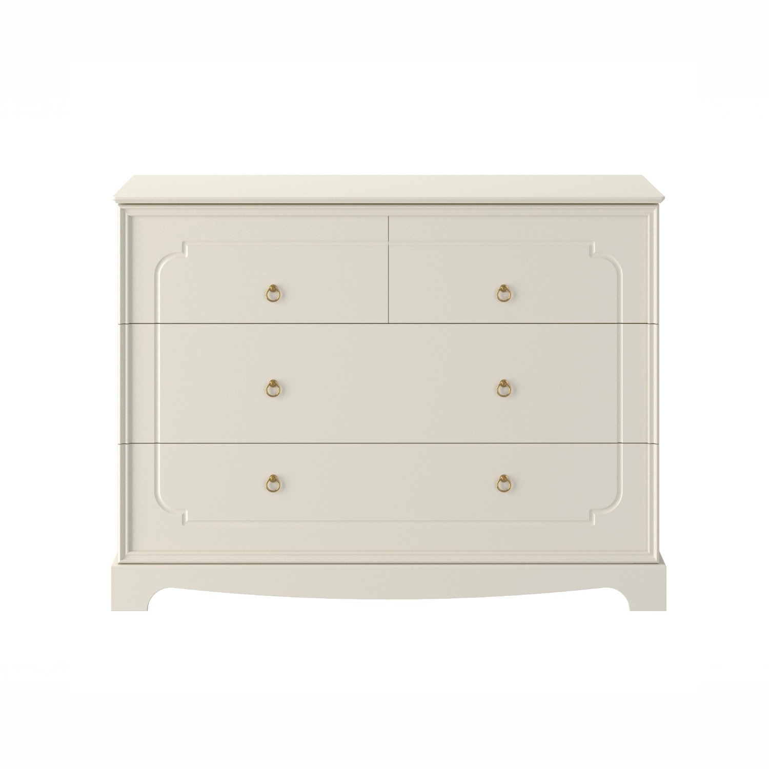 Komoda z czterema szufladami do pokoju dziecięcego, w kolorze Latte