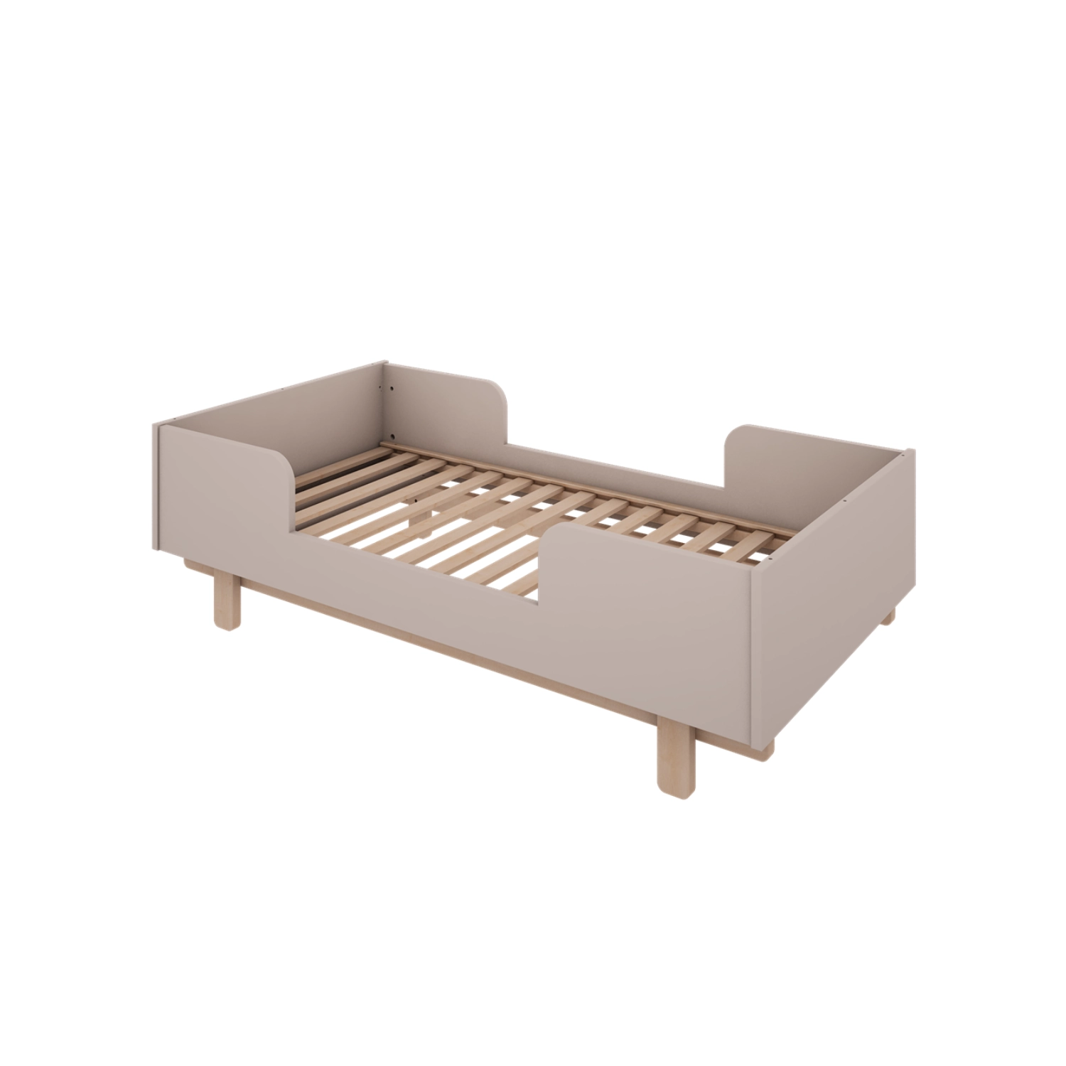 Tapczanik 140x70 cm z do pokoju dziecięcego w kolorze kaszmir - Perspektywa