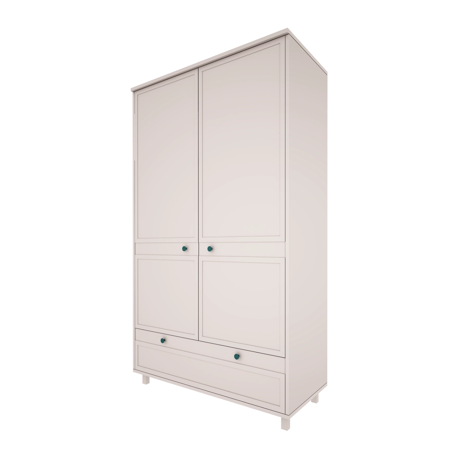Szafa 2-drzwiowa z szufladą do pokoju dziecięcego lub młodzieżowego w kolorze kaszmir - Perspektywa