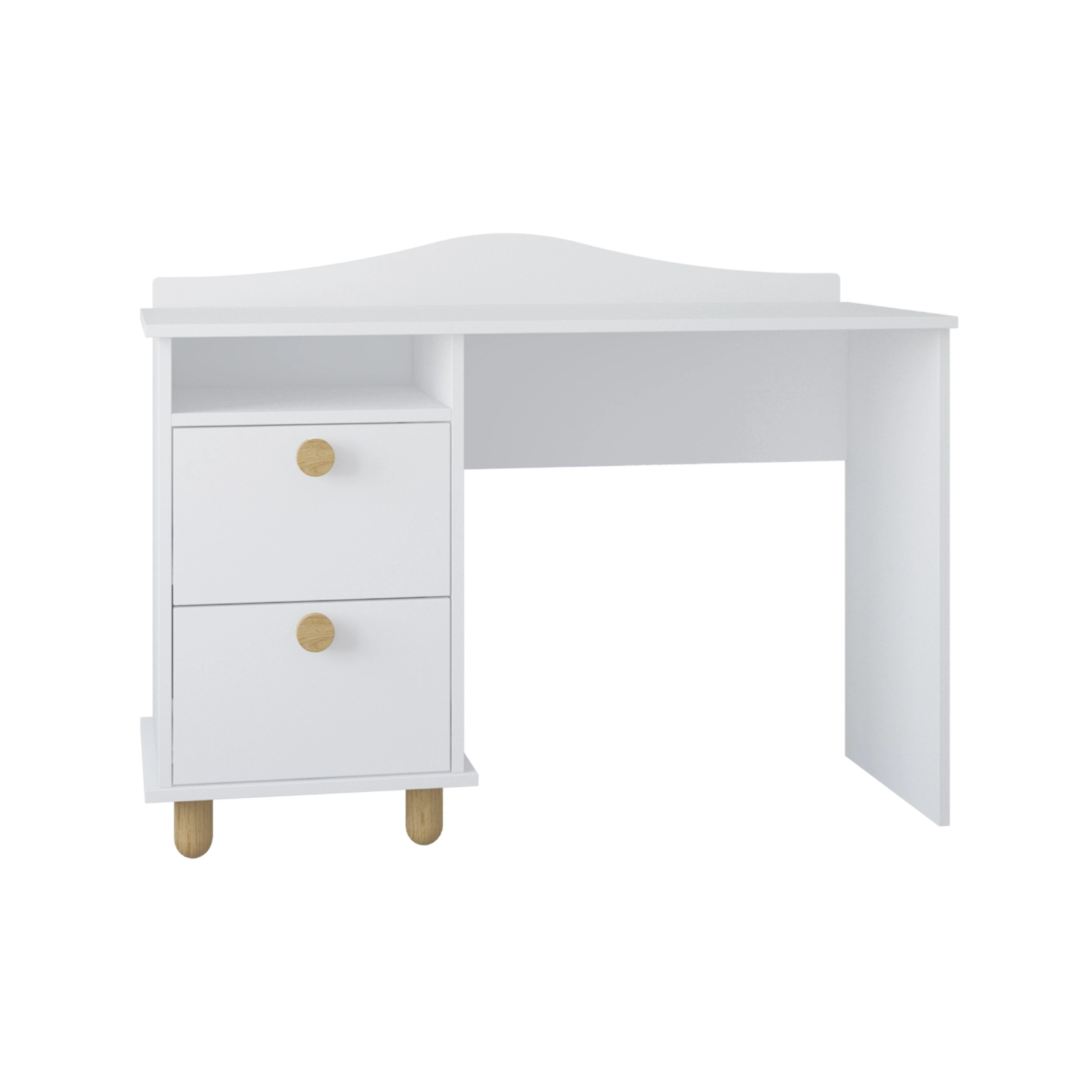 Biurko z szufladami do pokoju dziecięcego lub młodzieżowego SIMPLE w kolorze białym