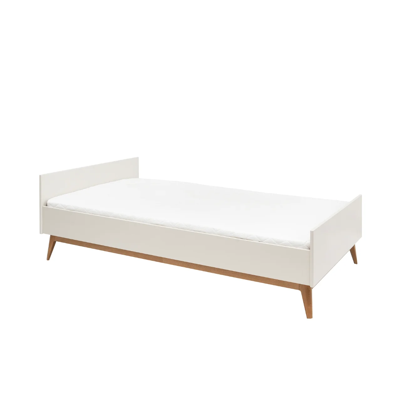 Łóżko SETH szampańskie z dodatkowym wzmocnieniem konstrukcji w wersji 200x120 cm